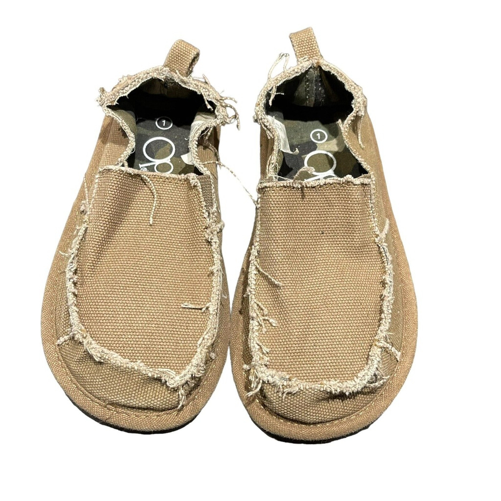 Op Ocean Pacific Canvas Loafers After Beach Casual Cushioned Slip On Tan Boys 1